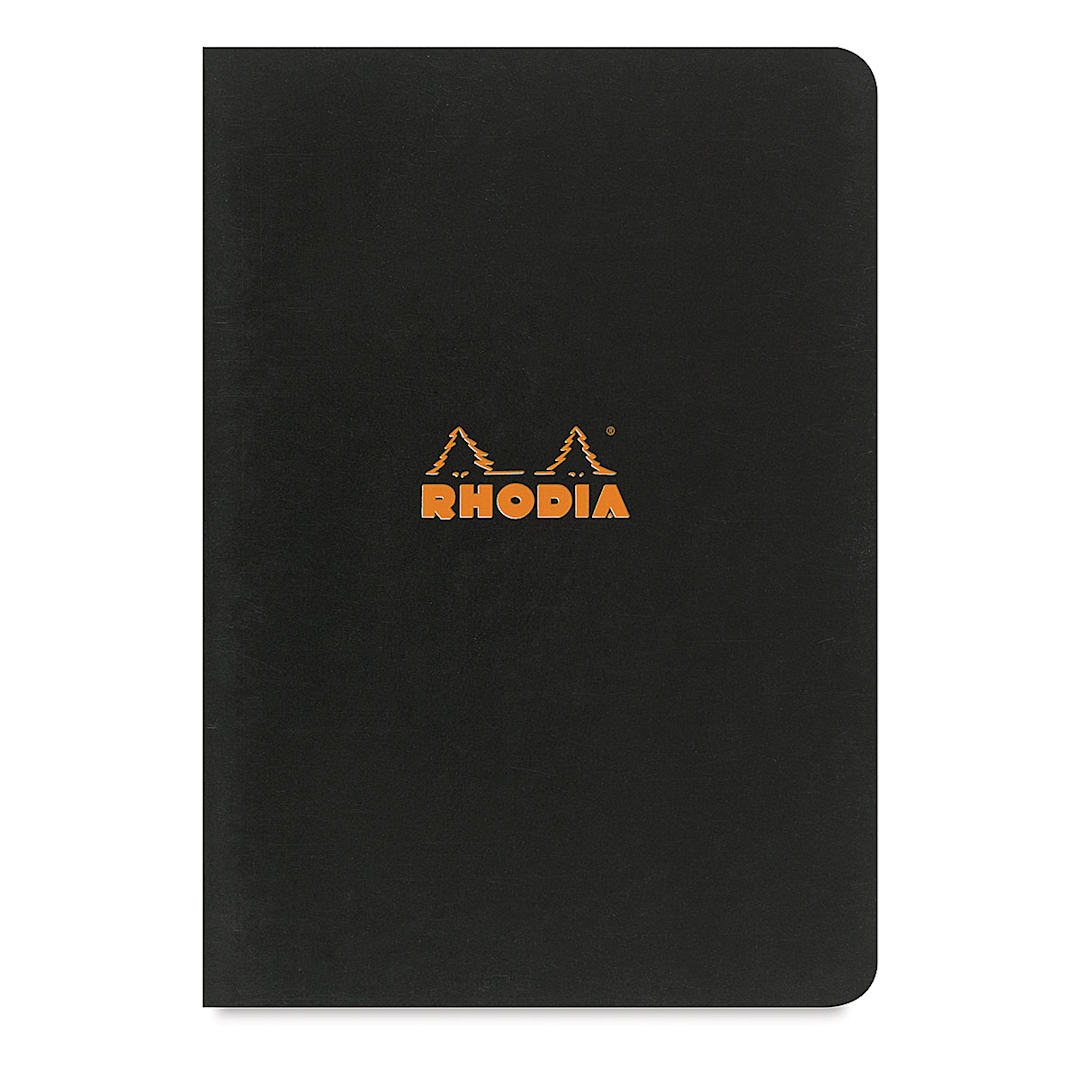 Open in modal - Rhodia Classic Staplebound Notebook - Black, 8-1/4" x 6", Lined