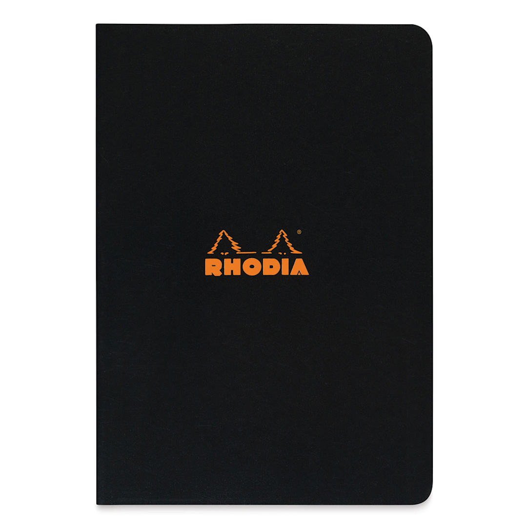 Open in modal - Rhodia Classic Staplebound Notebook - Black, 11-3/4" x 8-1/4", Lined