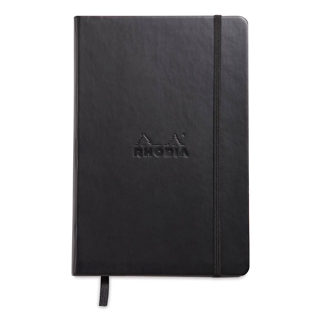 Open in modal - Rhodia Hardcover Webnotebook - Black, 5-1/2" x 8-1/4", Dot Grid