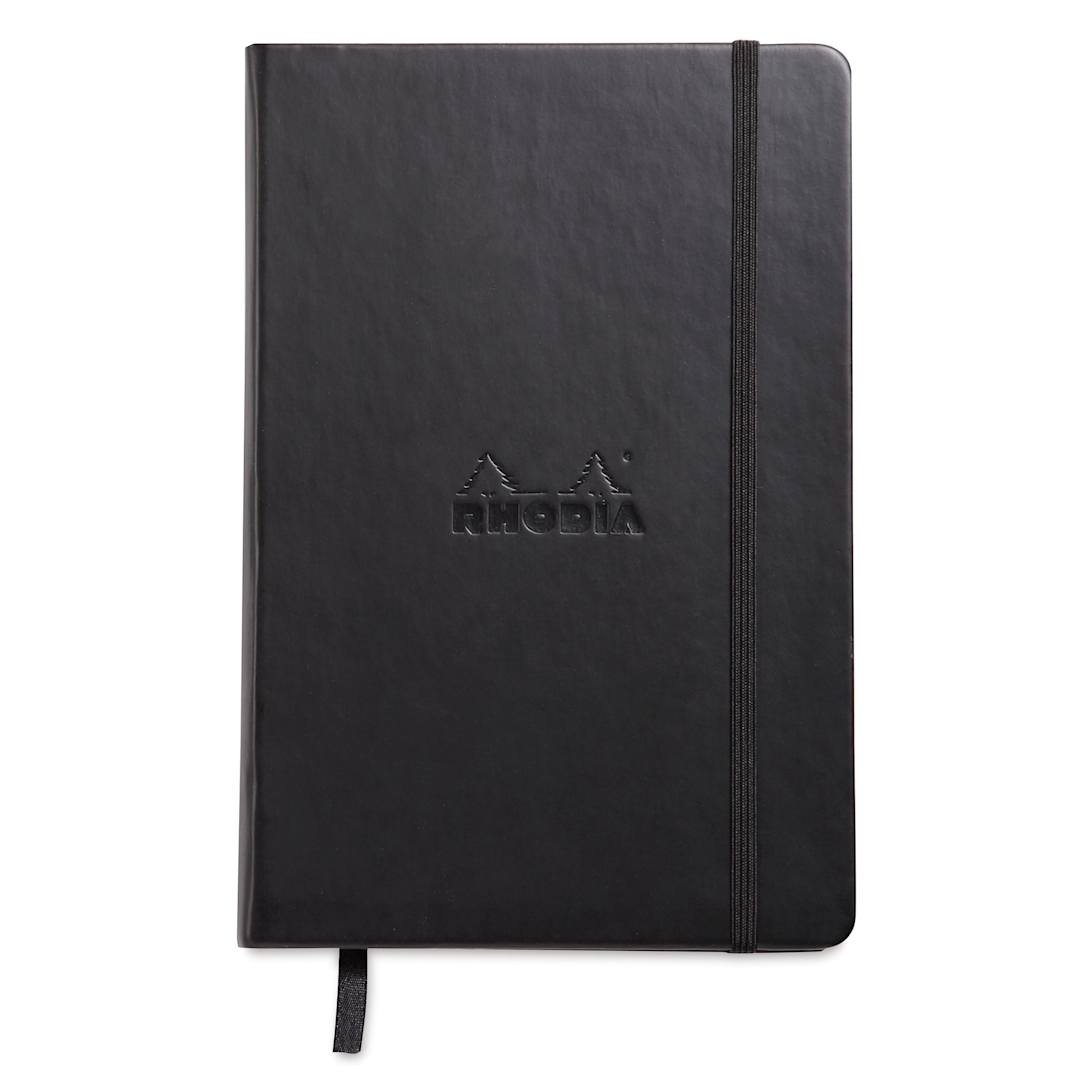 Open in modal - Rhodia Hardcover Webnotebook - Black, 5-1/2" x 8-1/4", Ruled