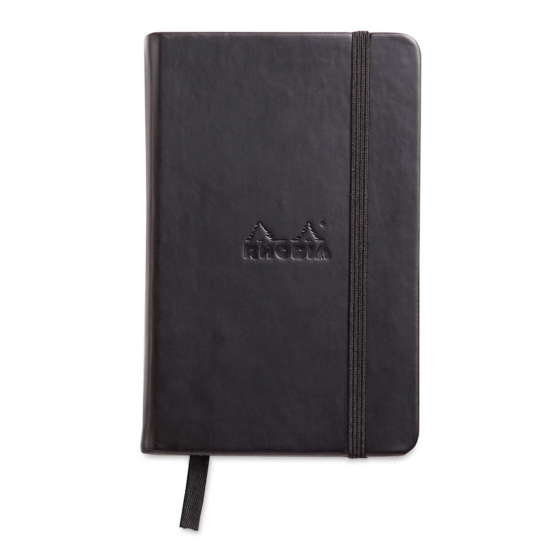 Open in modal - Rhodia Hardcover Webnotebook - Black, 3-1/2" x 5-1/2", Ruled