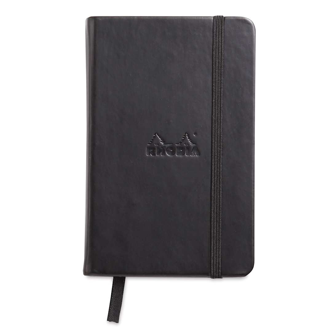 Open in modal - Rhodia Hardcover Webnotebook - Black, 3-1/2" x 5-1/2", Blank