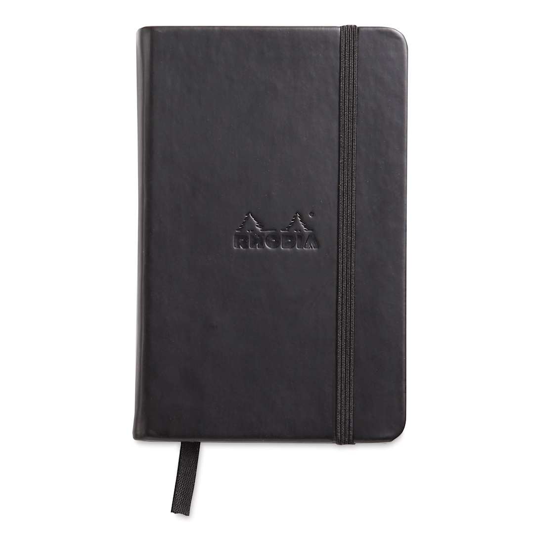 Open in modal - Rhodia Hardcover Webnotebook - Black, 3-1/2" x 5-1/2", Dot Grid
