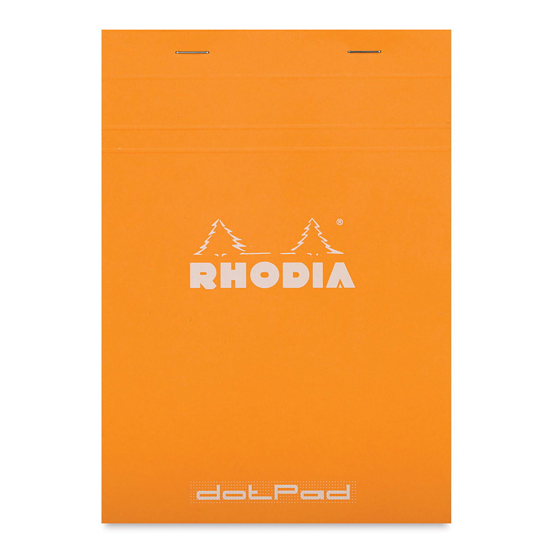 Open in modal - Rhodia Top-Stapled Notepad - Orange, DotPad, 6" x 8-1/4"