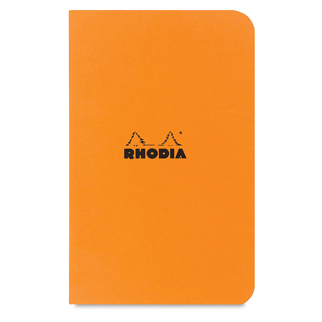 Open in modal - Rhodia Classic Staplebound Notebook - Orange, 4" x 3", Graph