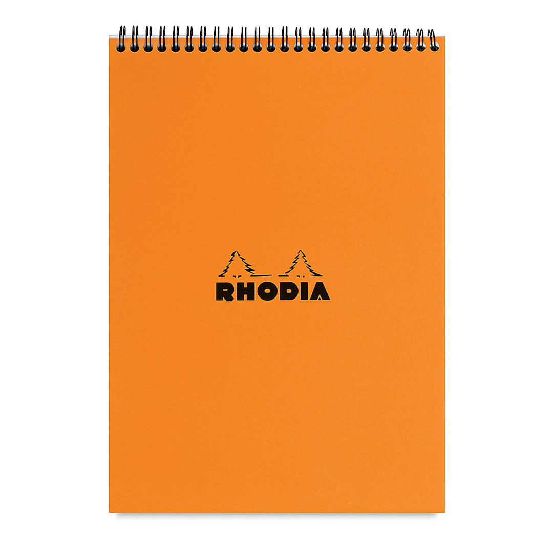 Open in modal - Rhodia Wirebound Pad - Lined, Orange, 8-1/4" x 11-3/4"