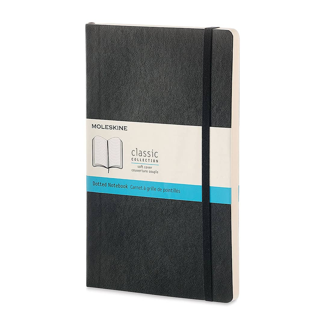 Open in modal - Moleskine Classic Soft Cover Notebook - Black, Dotted, 8-1/4'' x 5''