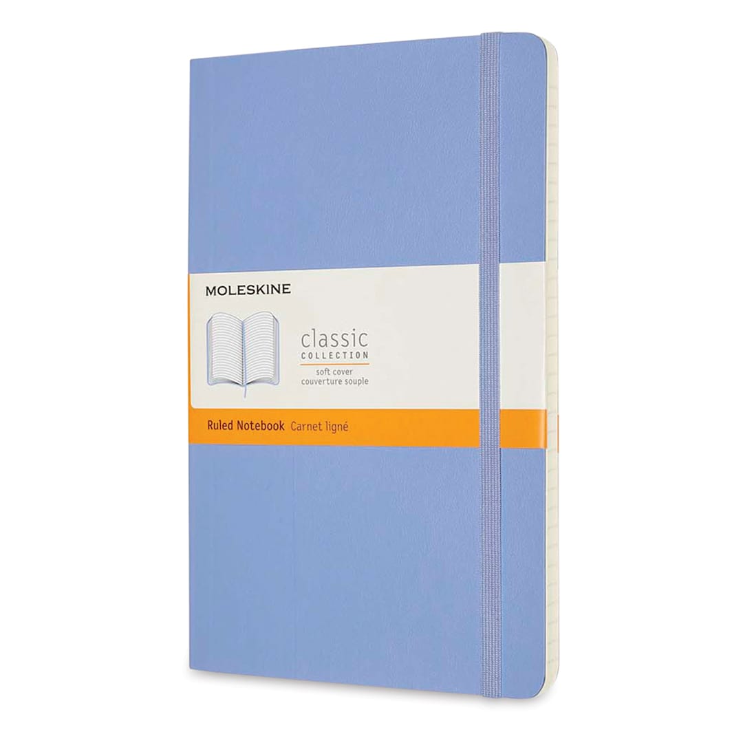 Open in modal - Moleskine Classic Soft Cover Notebook - Light Blue, Ruled, 8-1/4" x 5"