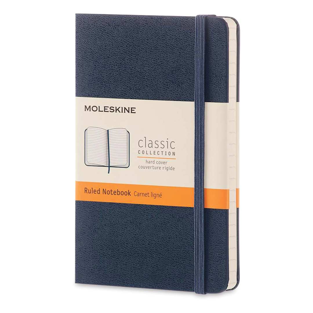 Open in modal - Moleskine Classic Hardcover Notebook - Sapphire Blue, Ruled, 5-1/2" x 3-1/2"
