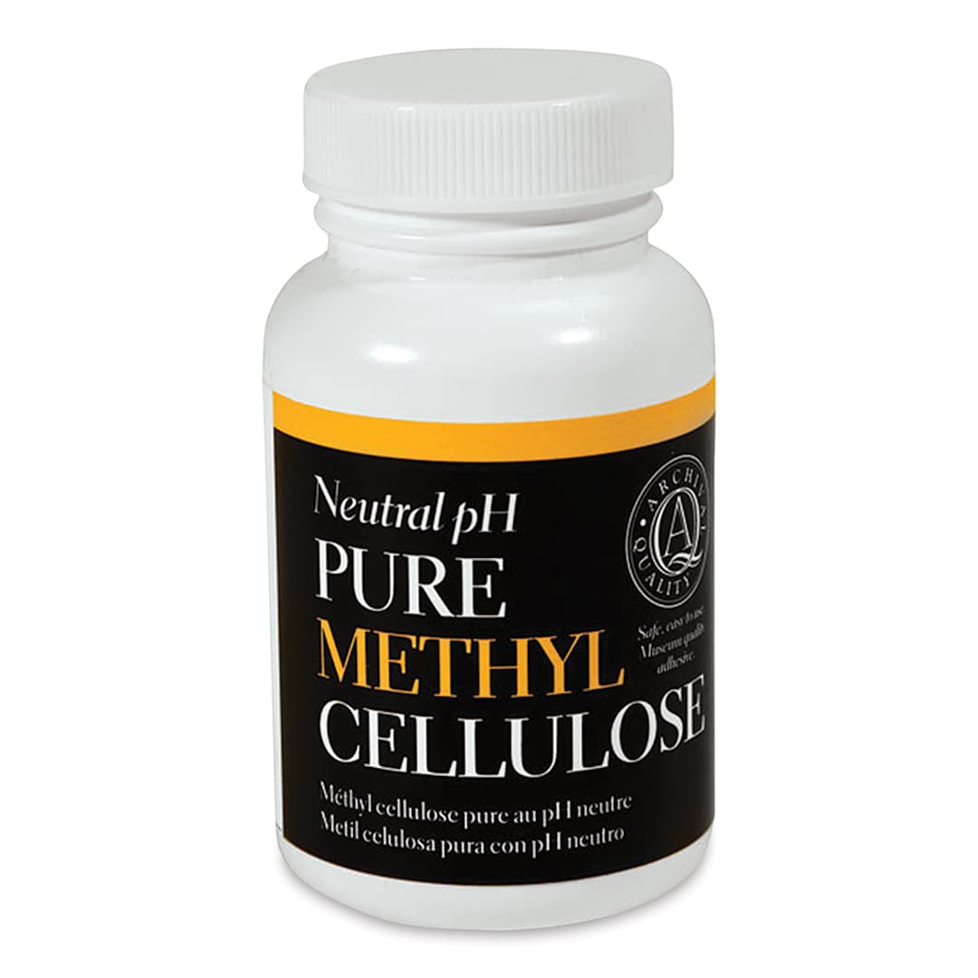 Open in modal - Lineco Methyl Cellulose Adhesive - Front view of 1.5 oz bottle