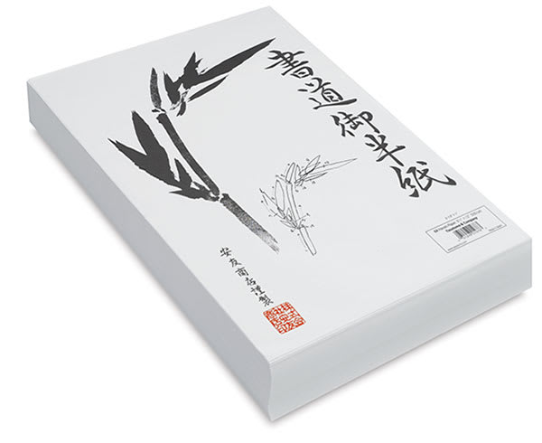 Open in modal - Yasutomo Japanese Rice Paper Sheets - Package of Ream of paper at left angle