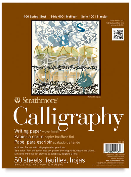 Open in modal - Strathmore 400 Series Calligraphy Pad - Top cover of pad shown
