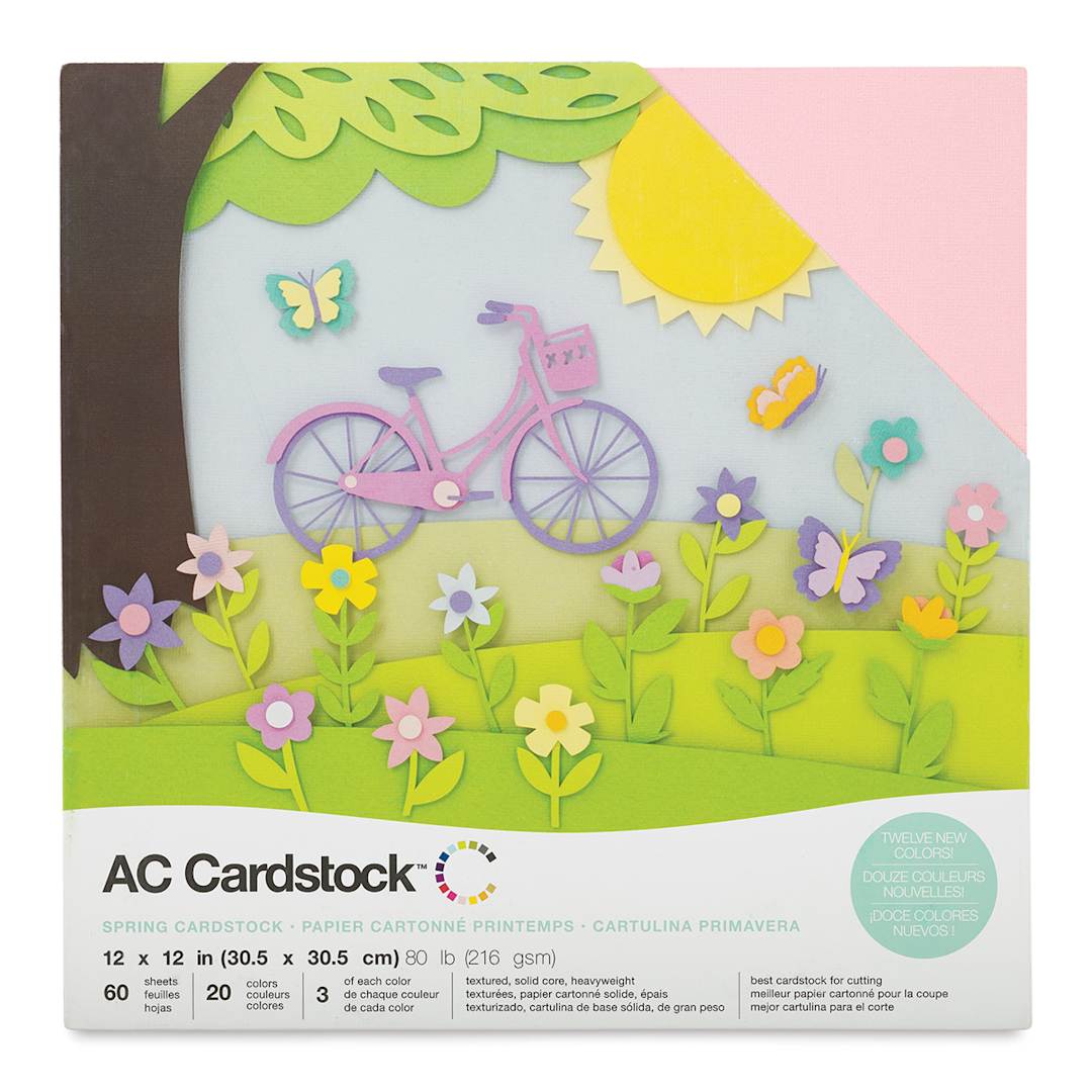 Open in modal - AC Cardstock Papers - 12" x 12", Spring, 60 Sheets