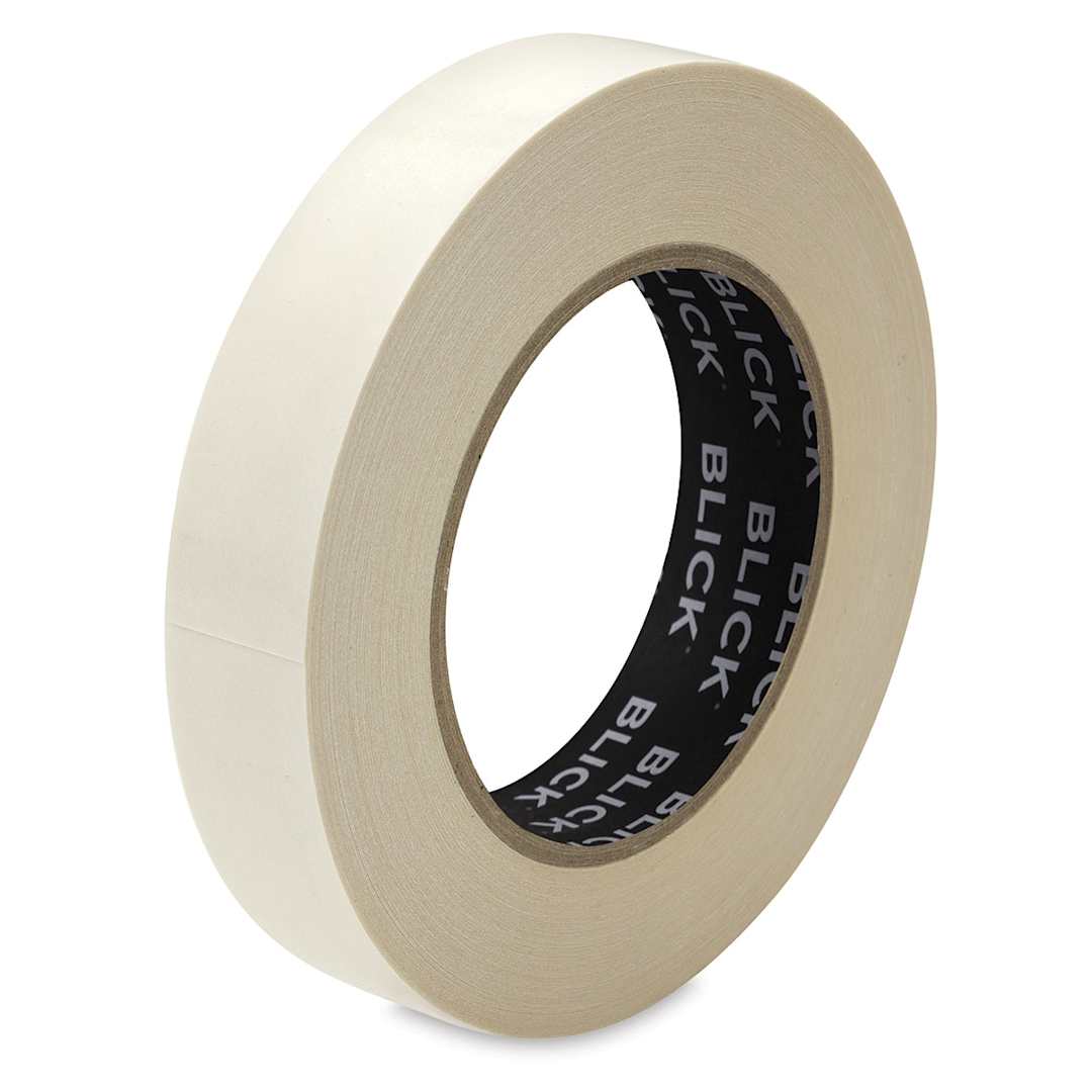 Open in modal - Blick Double Coated Paper Tape - Upright roll of tape showing core