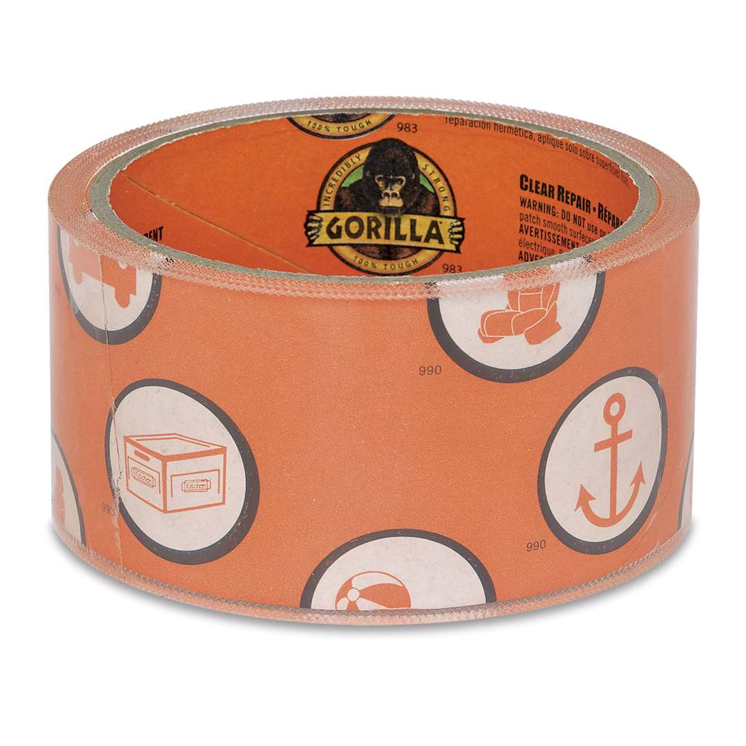 Open in modal - Gorilla Clear Repair Tape - Roll laying flat, showing core
