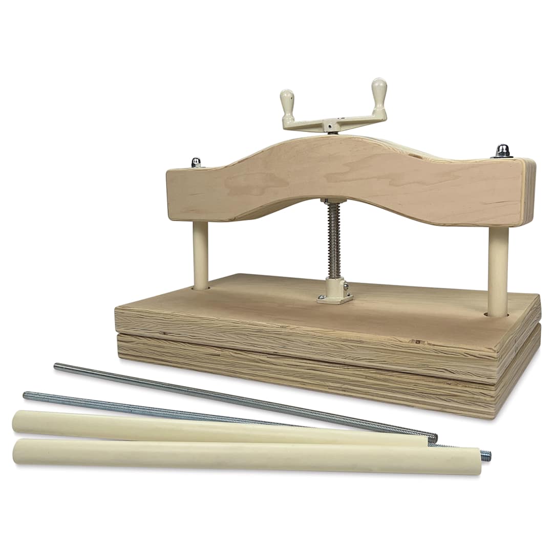 Open in modal - Arnold Grummer’s QuikNip Book Press & Extension Set, contents