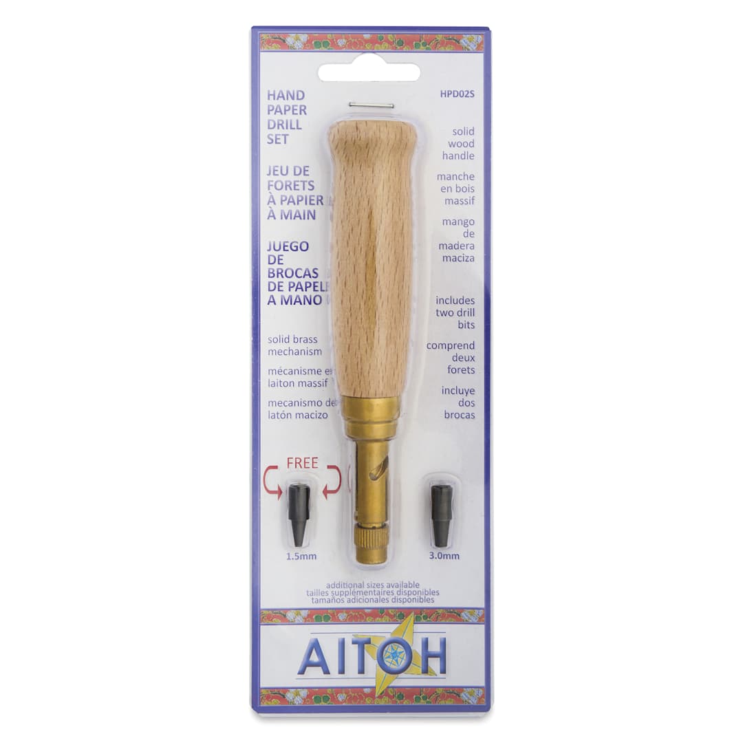 Open in modal - Aitoh Hand Paper Drill Set, front of package