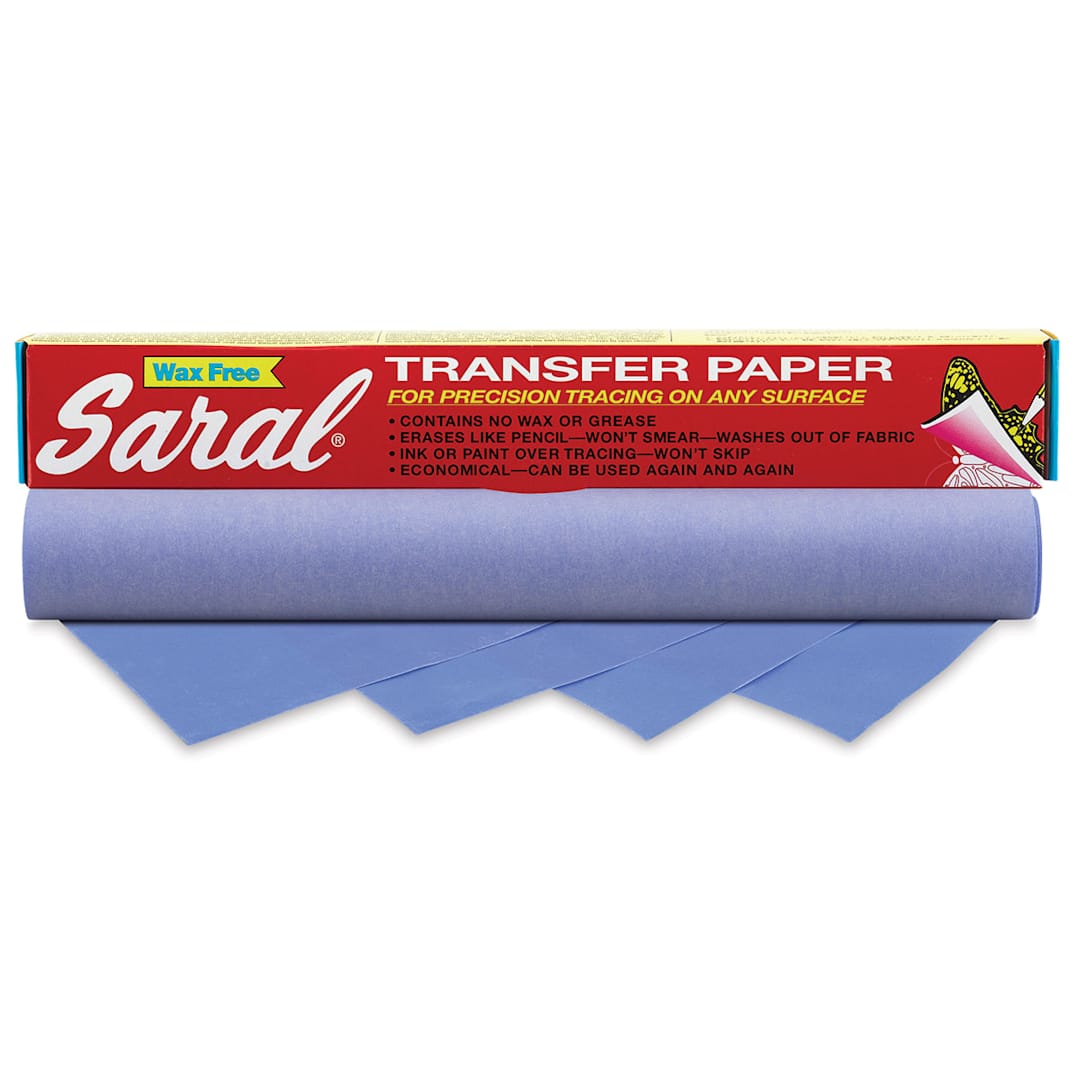 Open in modal - Saral Wax Free Transfer Paper - Blue package shown with roll