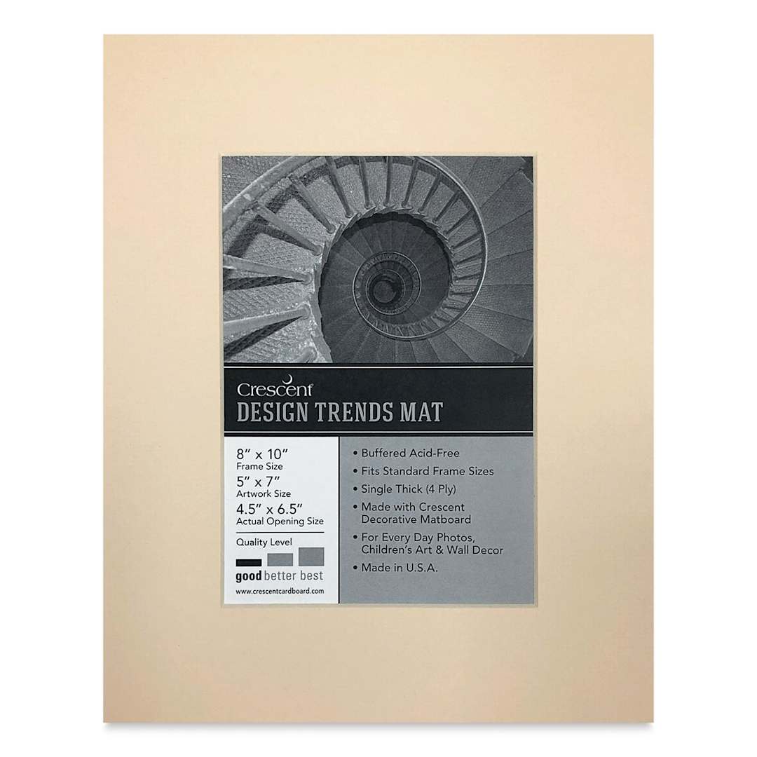 Open in modal - Crescent Pre-Cut Mat - Antique Buff, 8" x 10" (4-1/2" x 6-1/2" Opening)
