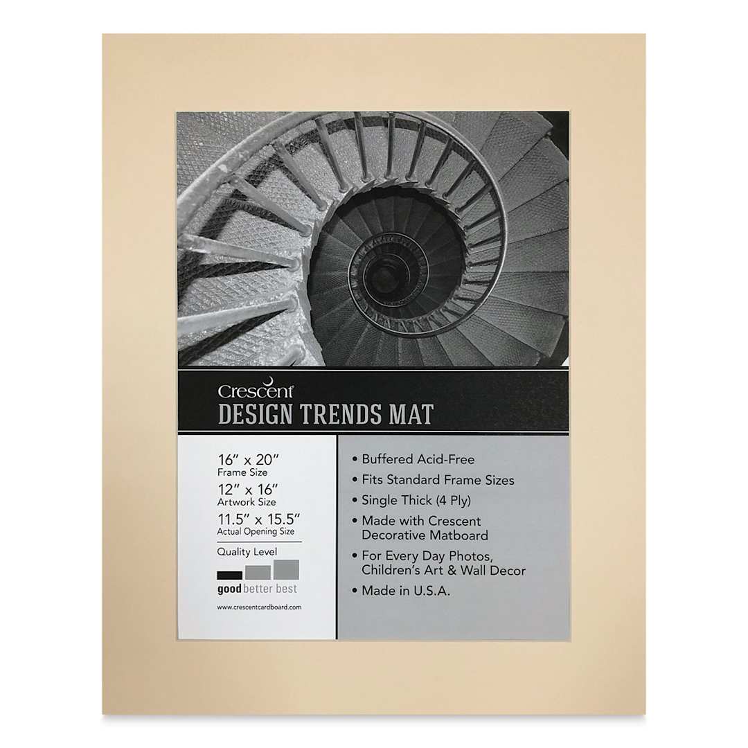 Open in modal - Crescent Pre-Cut Mat - Antique Buff, 16" x 20" (11-1/2" x 15-1/2" Opening)
