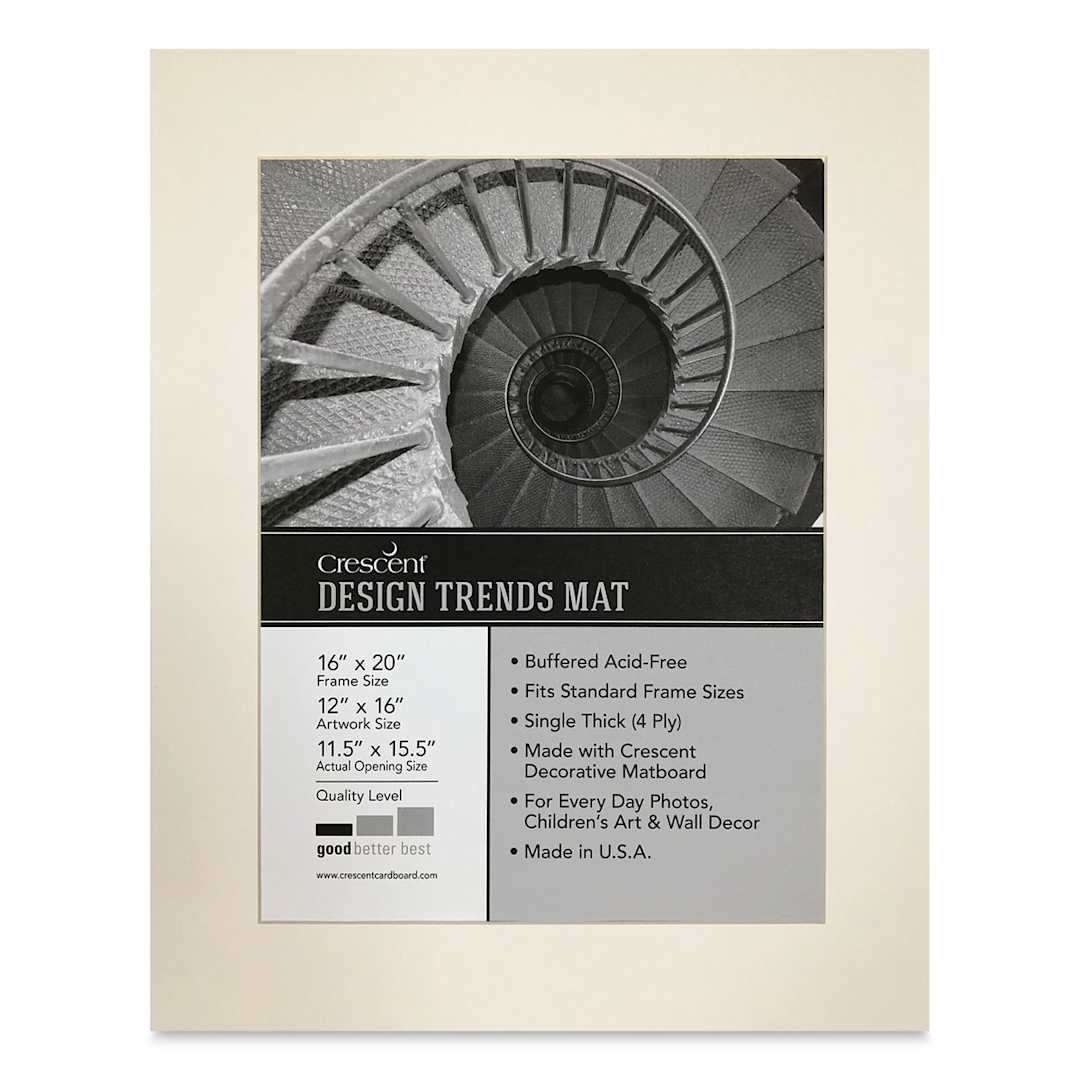 Open in modal - Crescent Pre-Cut Mat - Arctic White, 16" x 20" (11-1/2" x 15-1/2" Opening)