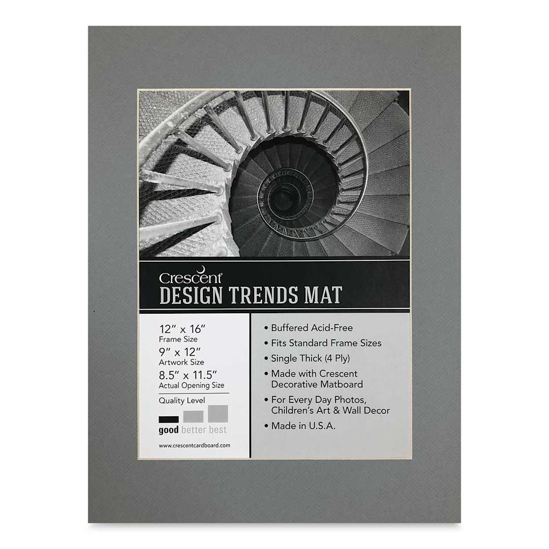 Open in modal - Crescent Pre-Cut Mat - Bar Harbor Gray, 12" x 16" (8-1/2" x 11-1/2" Opening)