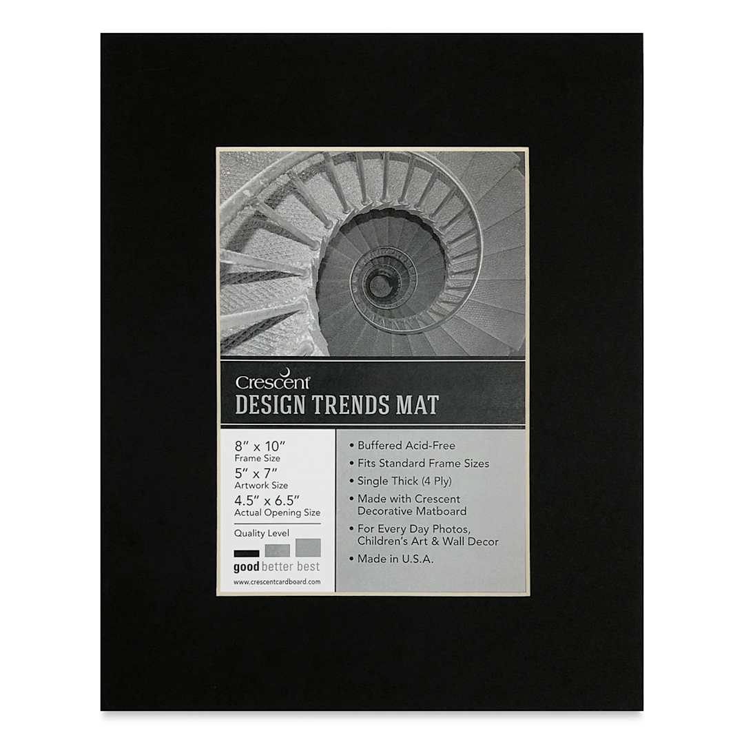 Open in modal - Crescent Pre-Cut Mat - Raven Black, 8" x 10" (4-1/2" x 6-1/2" Opening)