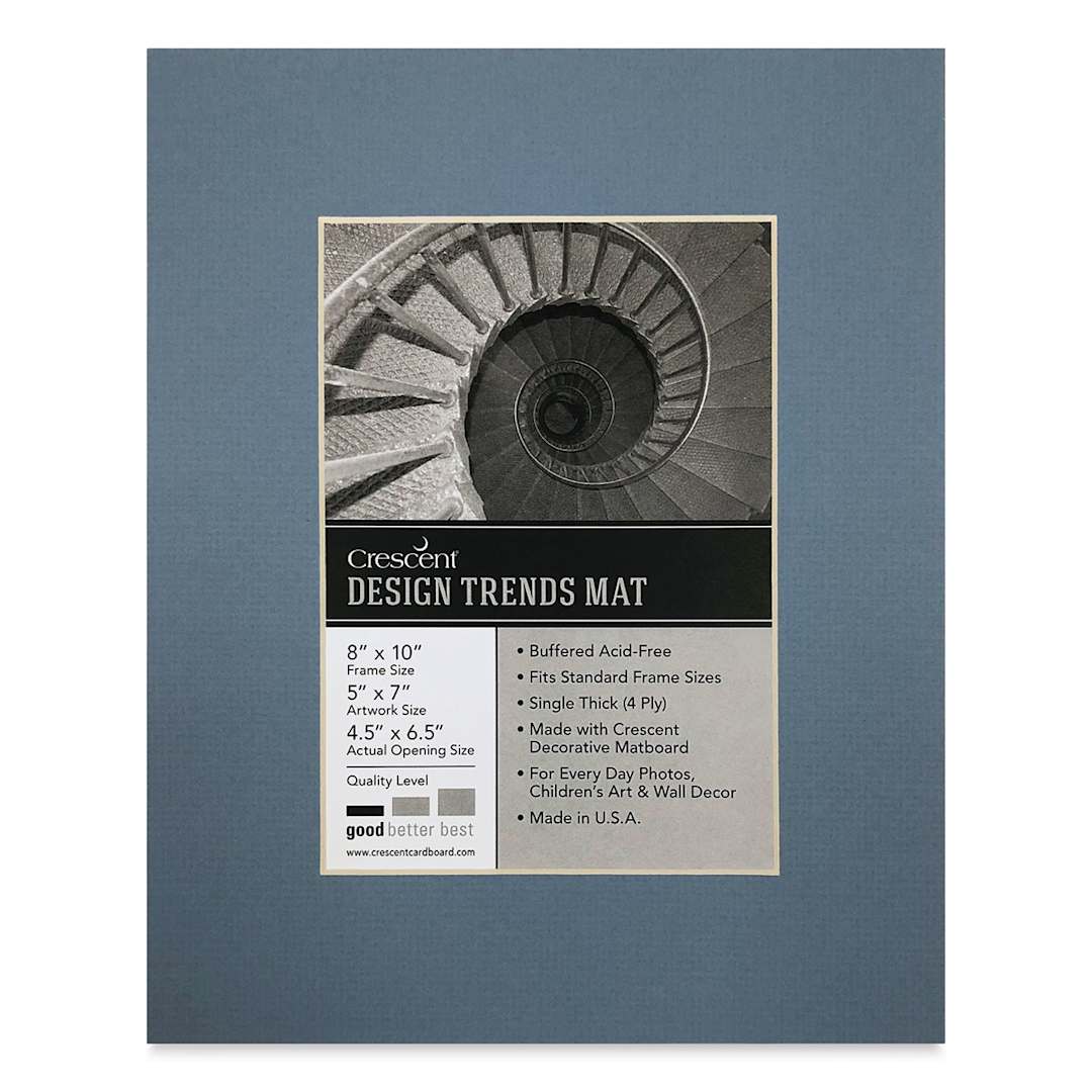 Open in modal - Crescent Pre-Cut Mat - Biscay Blue, 8" x 10" (4-1/2" x 6-1/2" Opening)