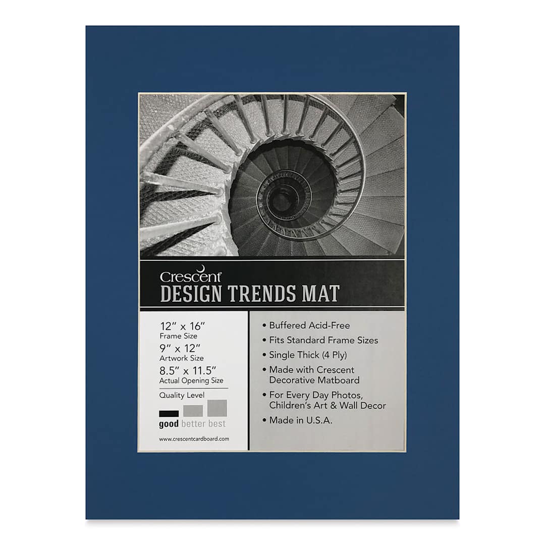 Open in modal - Crescent Pre-Cut Mat - Bottle Blue, 12" x 16" (8-1/2" x 11-1/2" Opening)