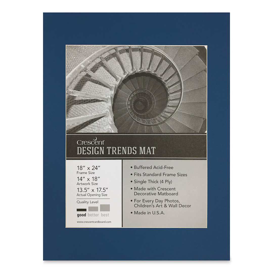 Open in modal - Crescent Pre-Cut Mat - Bottle Blue, 18" x 24" (13-1/2" x 17-1/2" Opening)