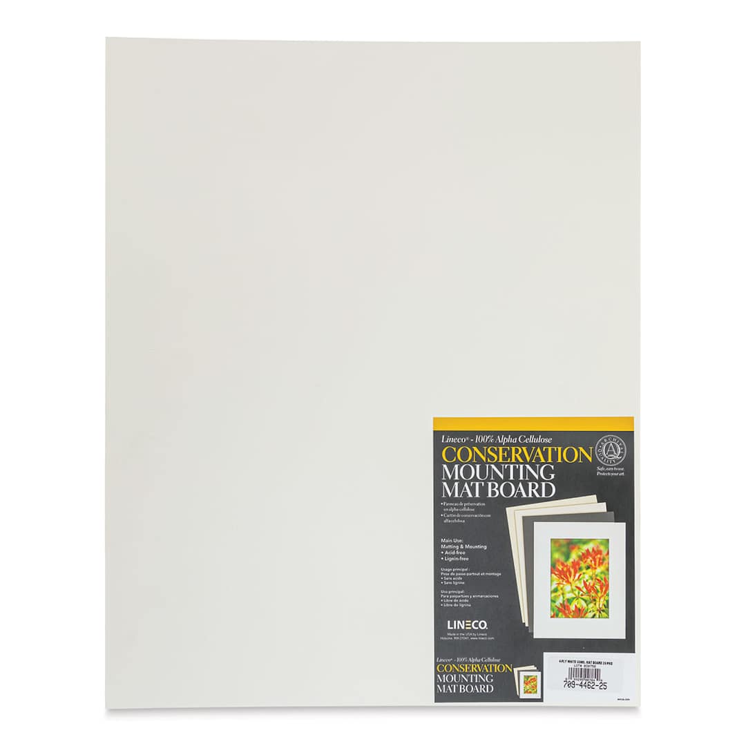 Open in modal - Lineco Conservation Matboard - White, 4 ply, Pkg of 25, 16" x 20"