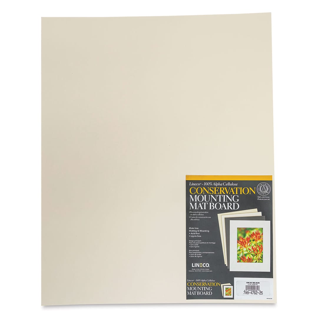 Open in modal - Lineco Conservation Matboard - Aged White, 4 ply, Pkg of 25, 16" x 20"