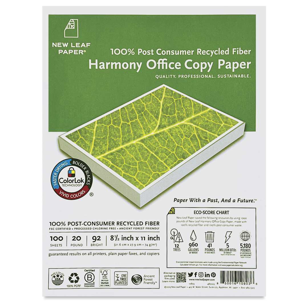 Open in modal - Harmony Office Copy Paper - 8-1/2" x 11", Pkg of 100
