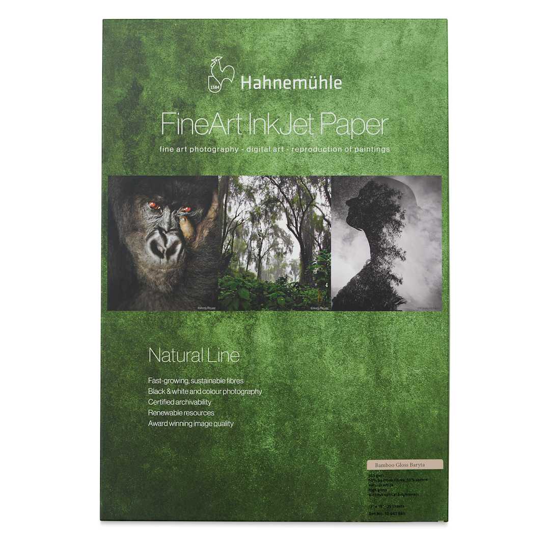 Open in modal - Hahnemühle Bamboo Gloss Baryta FineArt Inkjet Paper - 13" x 19, Pkg of 25, front of packaging