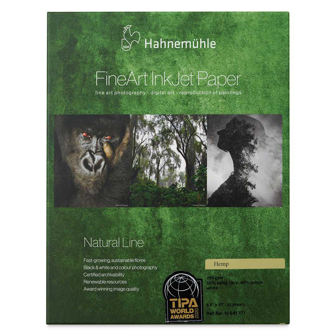 Open in modal - Hahnemühle Hemp FineArt Inkjet Paper - 8-1/2" x 11", Pkg of 25, front of packaging