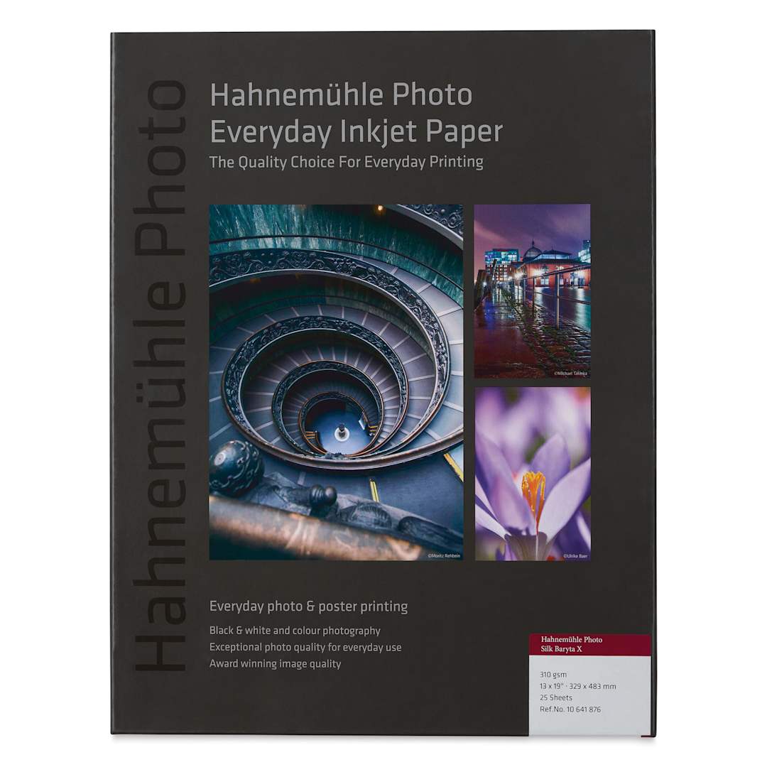 Open in modal - Hahnemühle Photo Silk Baryta X 310 Inkjet Photo Paper - 13" x 19", Pkg of 25, front of packaging