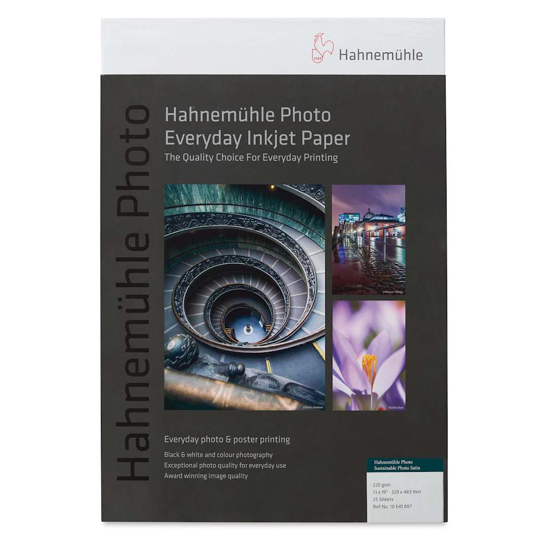 Open in modal - Hahnemühle Sustainable Satin Inkjet Paper - 13" x 19", Pkg of 25, front of packaging