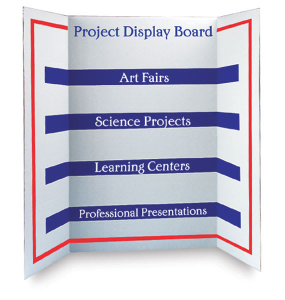 Open in modal - Pacon Project Trifold Display Board - 36" x 48", White