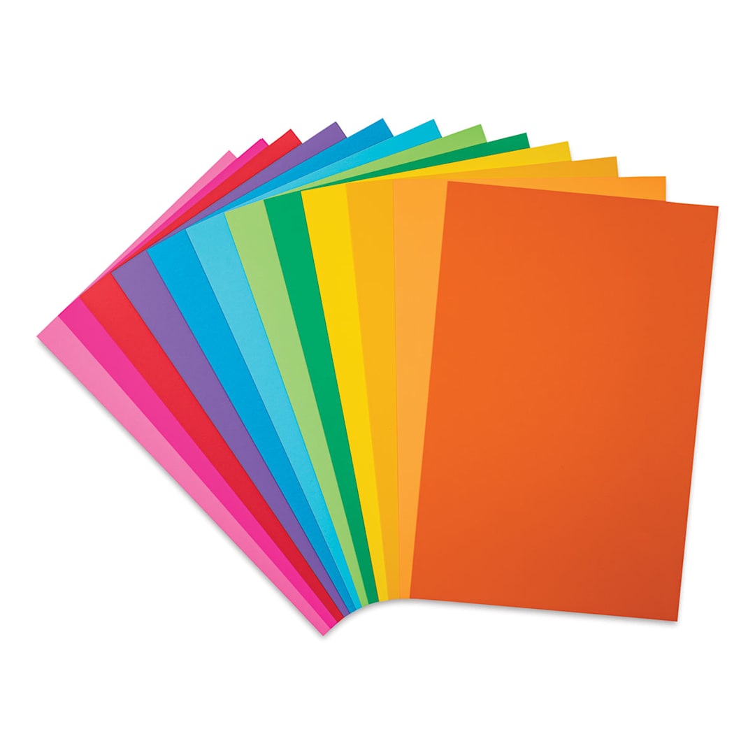 Open in modal - Hygloss Bright Tag Pack - 11" x 17", Pkg of 48, sheets fanned out