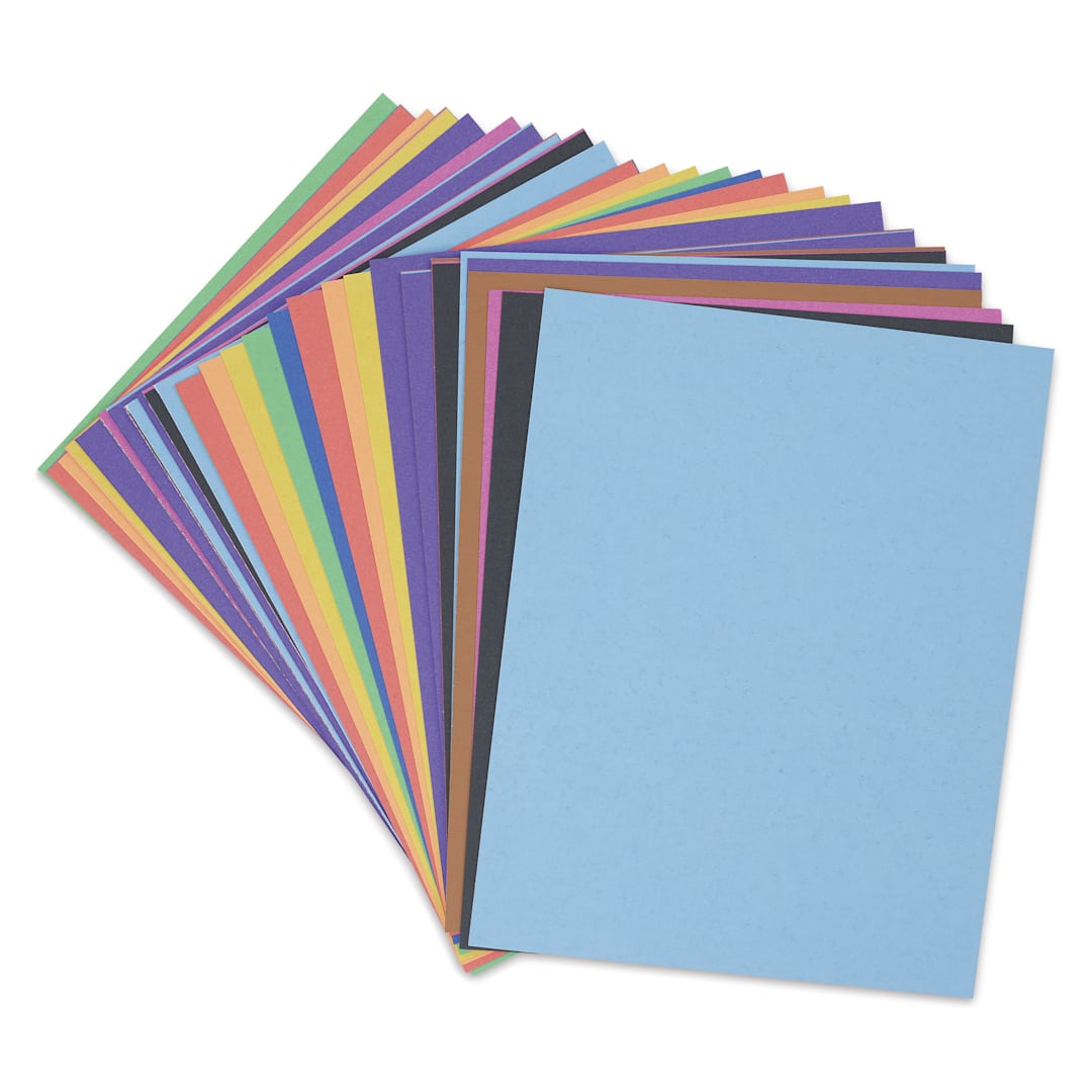 Open in modal - Pacon Railroad Board - 11" x 14" x 4 Ply, Assorted, 50 Sheets, out of packaging