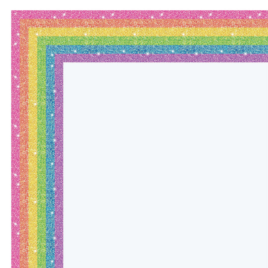 Open in modal - Royal Brites Ultra-Brite Glitter Frame Poster Board - Rainbow Glitter, 22" x 28" close-up of corner