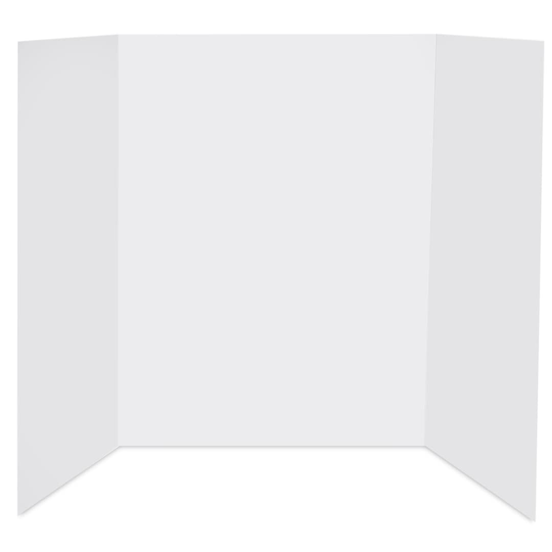 Open in modal - Fome-Cor Pro Folding Foam Pres Board - Tri-Fold, White, 28" x 40" x 3/16", unfolded