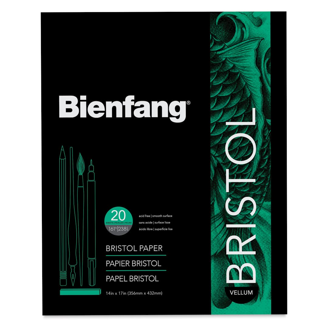 Open in modal - Bienfang Bristol Pad - 14" x 17", Vellum, 20 Sheets, front cover