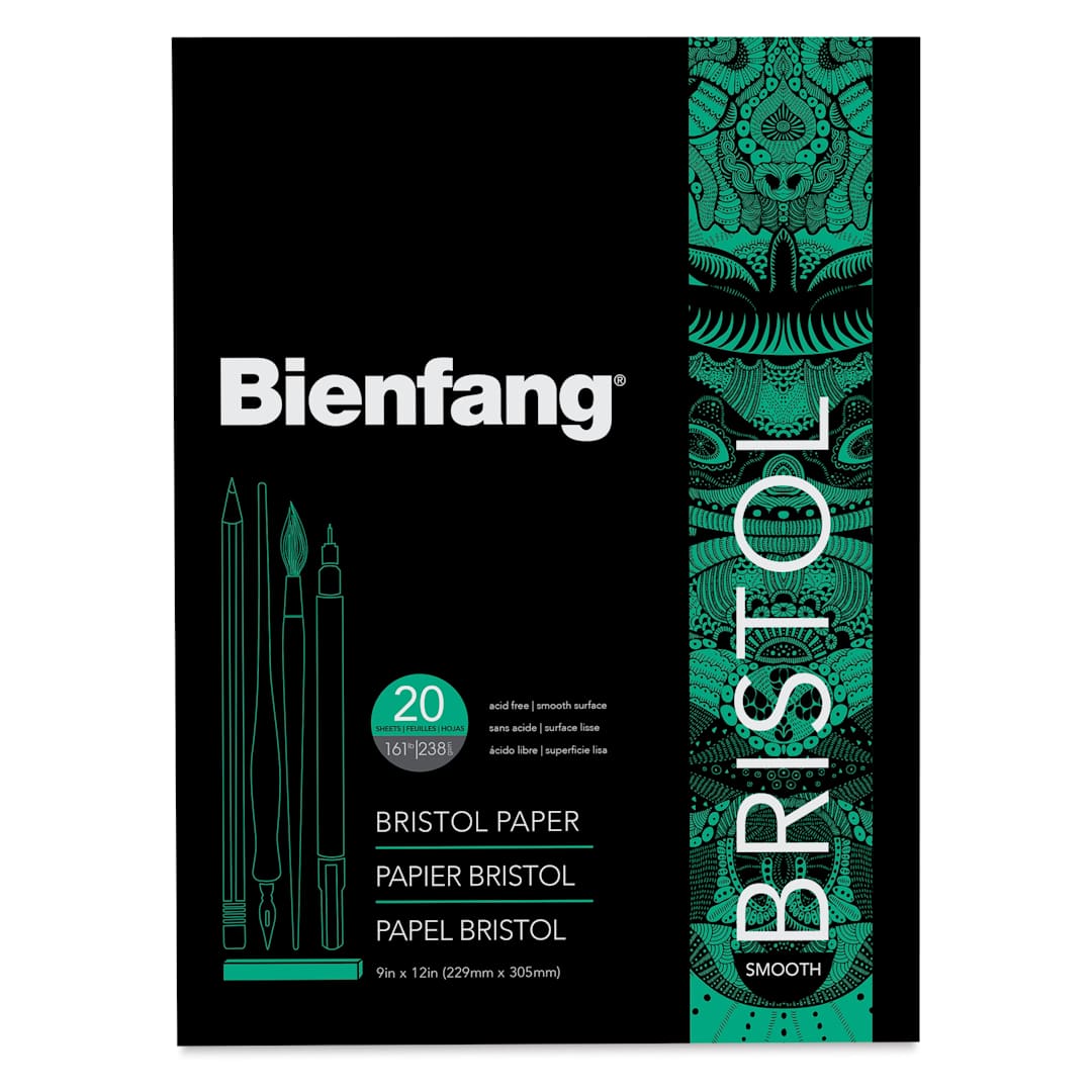 Open in modal - Bienfang Bristol Pad - 9" x 12", Smooth, 20 Sheets