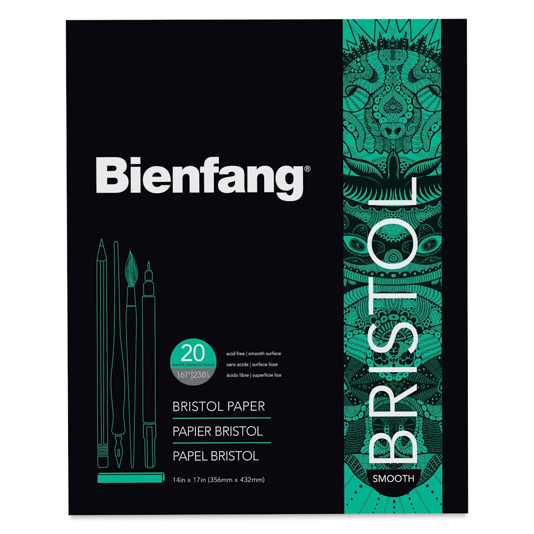 Open in modal - Bienfang Bristol Pad - 14" x 17", Smooth, 20 Sheets, front cover