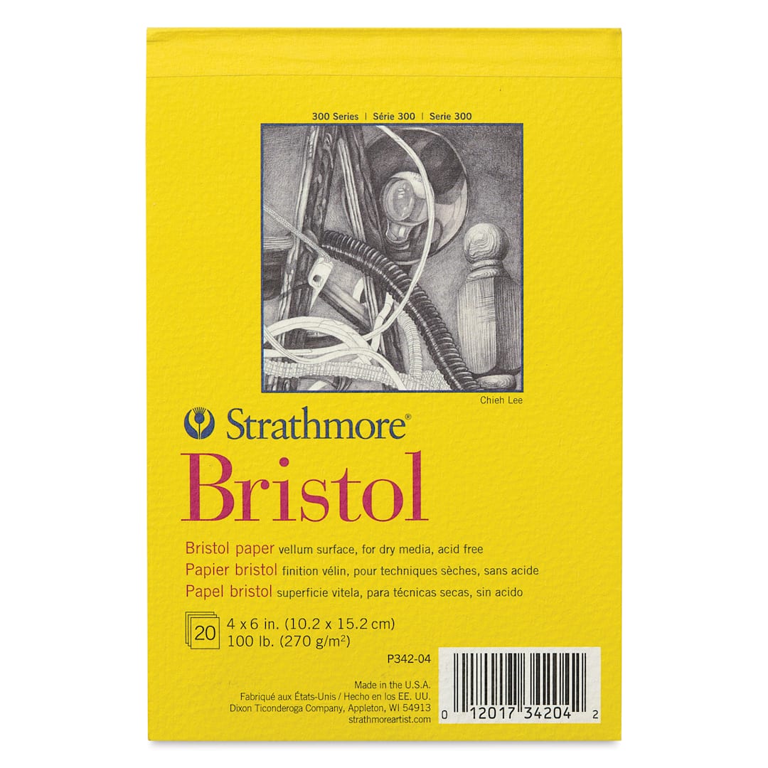 Open in modal - Strathmore 300 Series Bristol Pad - 4" x 6", Vellum, 20 Sheets, front