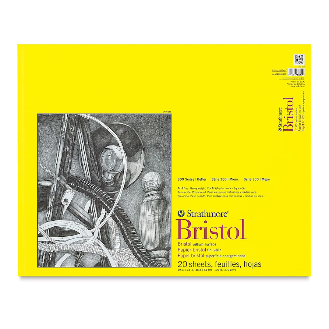 Open in modal - Strathmore 300 Series Bristol Pad - 19" x 24", Vellum, 20 Sheets