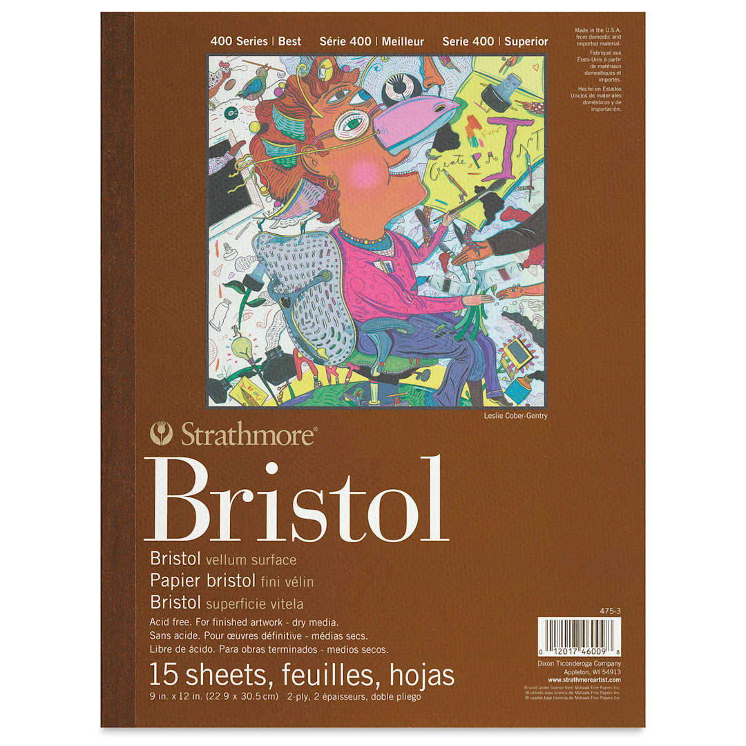 Open in modal - Strathmore Bristol Pad - 9" x 12", Vellum, front cover
