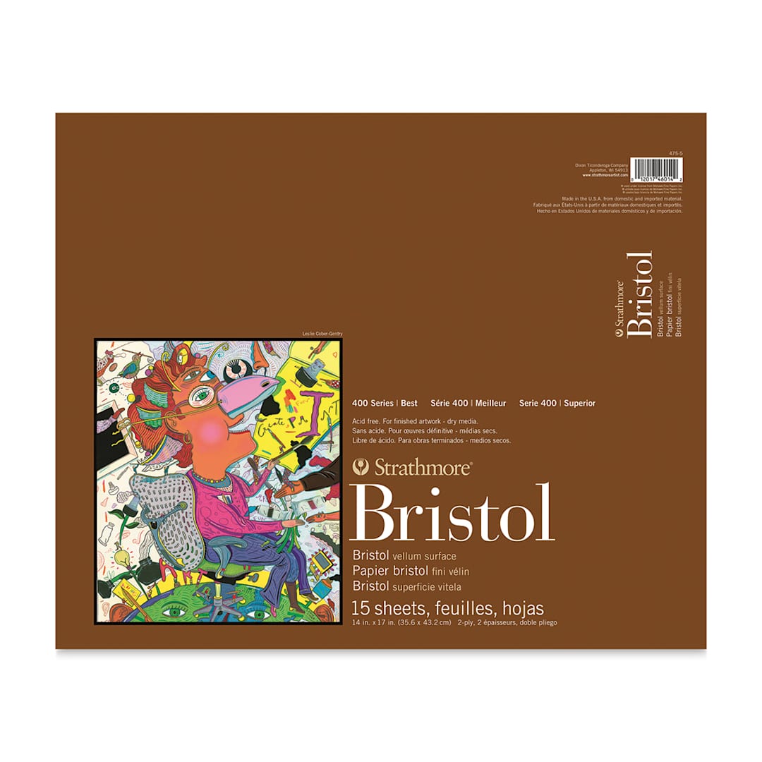 Open in modal - Strathmore Bristol Pad - 14" x 17", Vellum, front of the pad