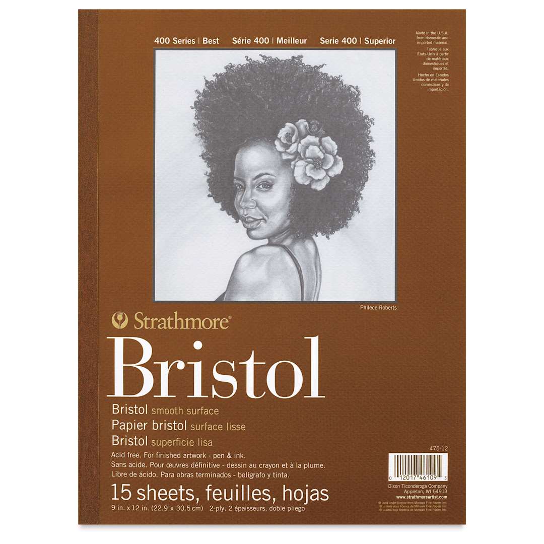 Open in modal - Strathmore Bristol Pad - 9" x 12", Smooth, front cover